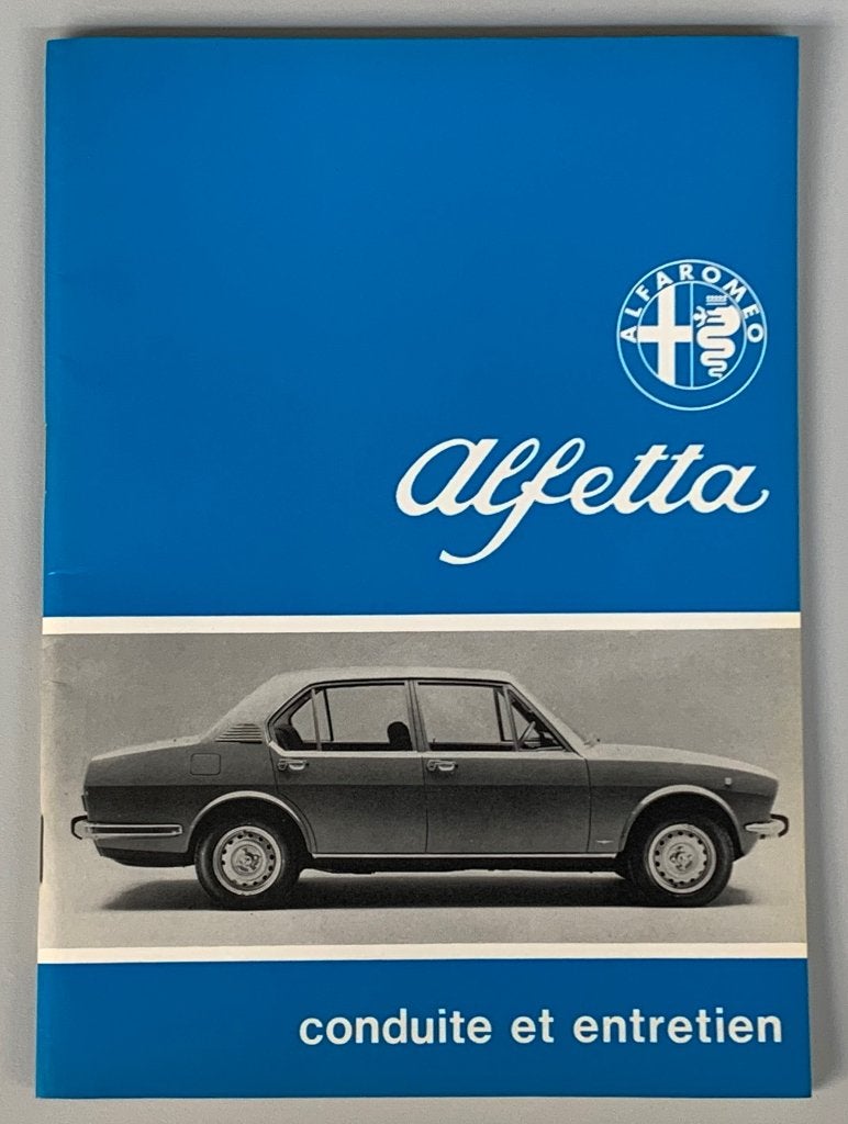 Alfa Romeo Alfetta _ Frans _ conduite et entretien, Ophalen of Verzenden