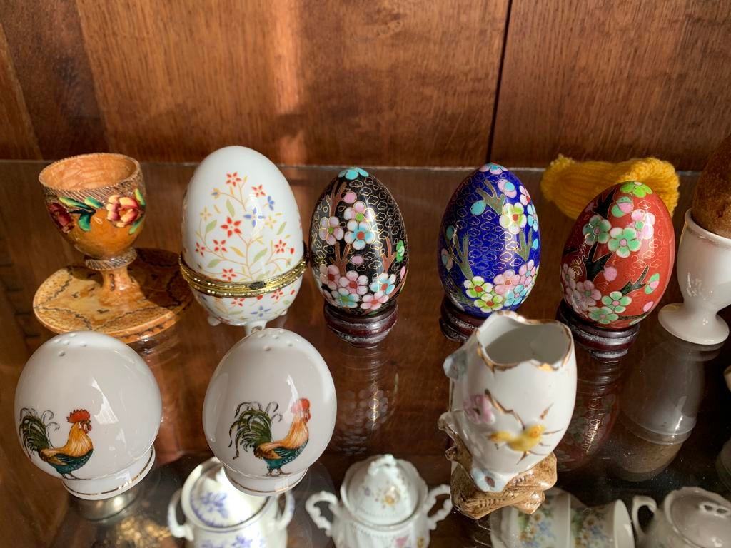 Mooie oude paasdecoratie eitjes en eierdopjes 5€/st Ook, Ophalen of Verzenden