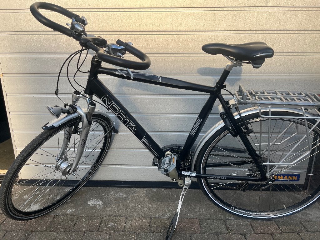 Herenfiets, Fietsen en Brommers, Gebruikt, Velgrem, Versnellingen, 53 tot 57 cm