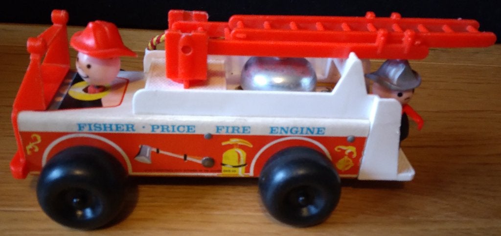 Fire Engine - Fisher-Price #720 (1968), Enlèvement, Utilisé, Jouet à Pousser ou Tirer, Sonore