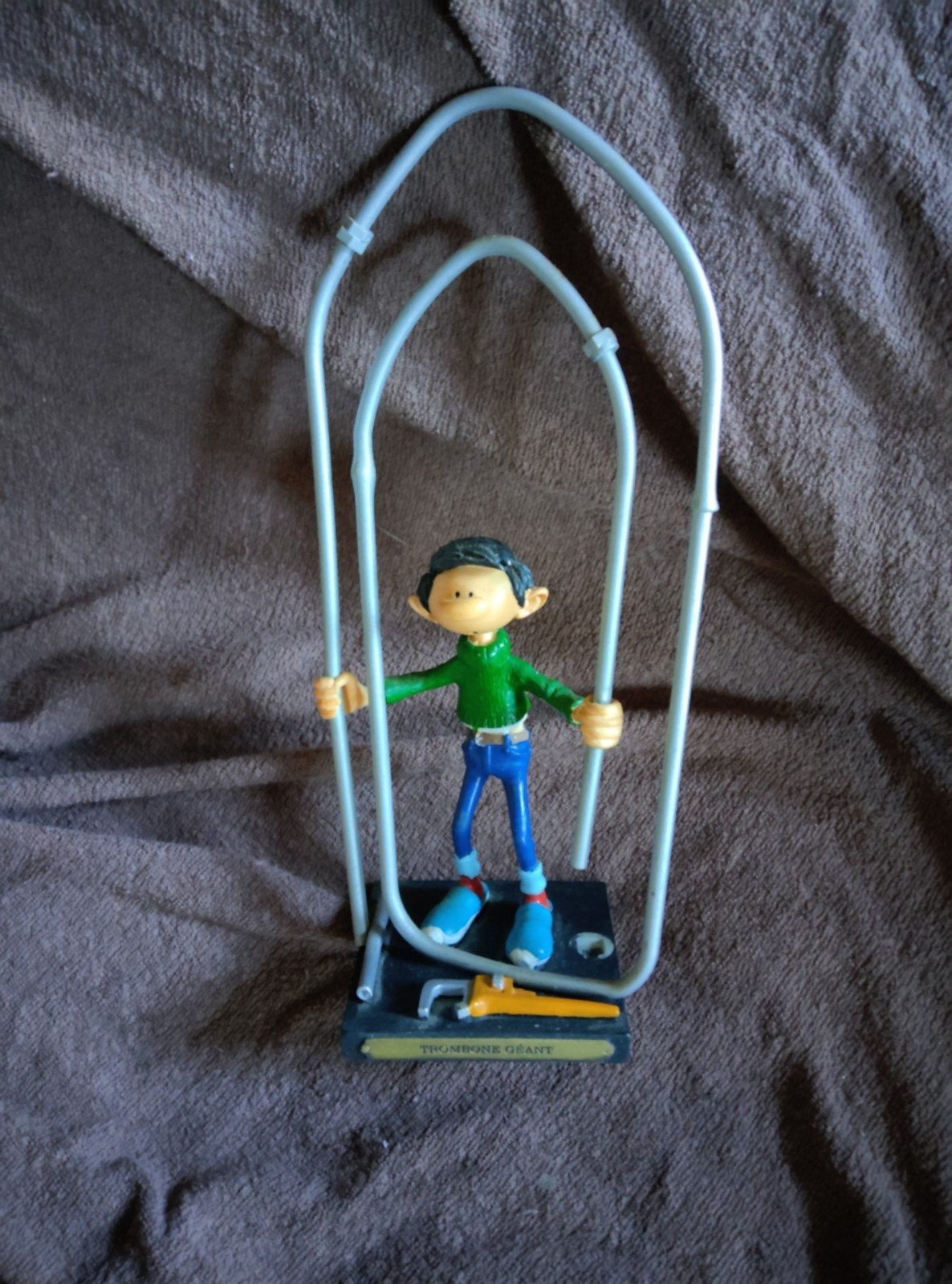 Figurine Gaston Lagaffe Plastoy grand trombone. Il manque un, Collections