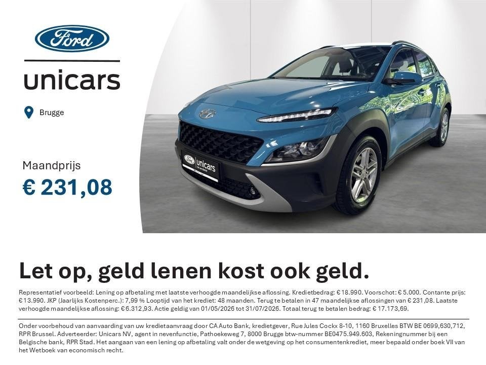 Hyundai Kona 1.0 T-GDI Twist 7-DCT, Auto's, Hyundai, Stof, Gebruikt, Overige kleuren, https://public.car-pass.be/vhr/04ba39b2-0d04-483c-b20b-1c196f8d61e7