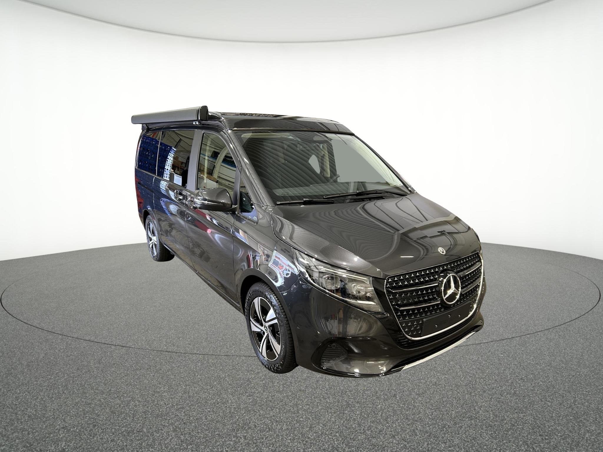 Mercedes-Benz V-Klasse Marco Polo 300 d L2, Autos, Argent ou Gris, 2000 kg, Entretenue par le concessionnaire, Noir