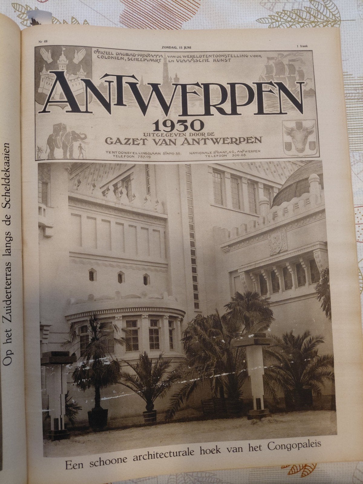 wereldtentoonstelling Antwerpen 1930, Enlèvement, Utilisé, Journal