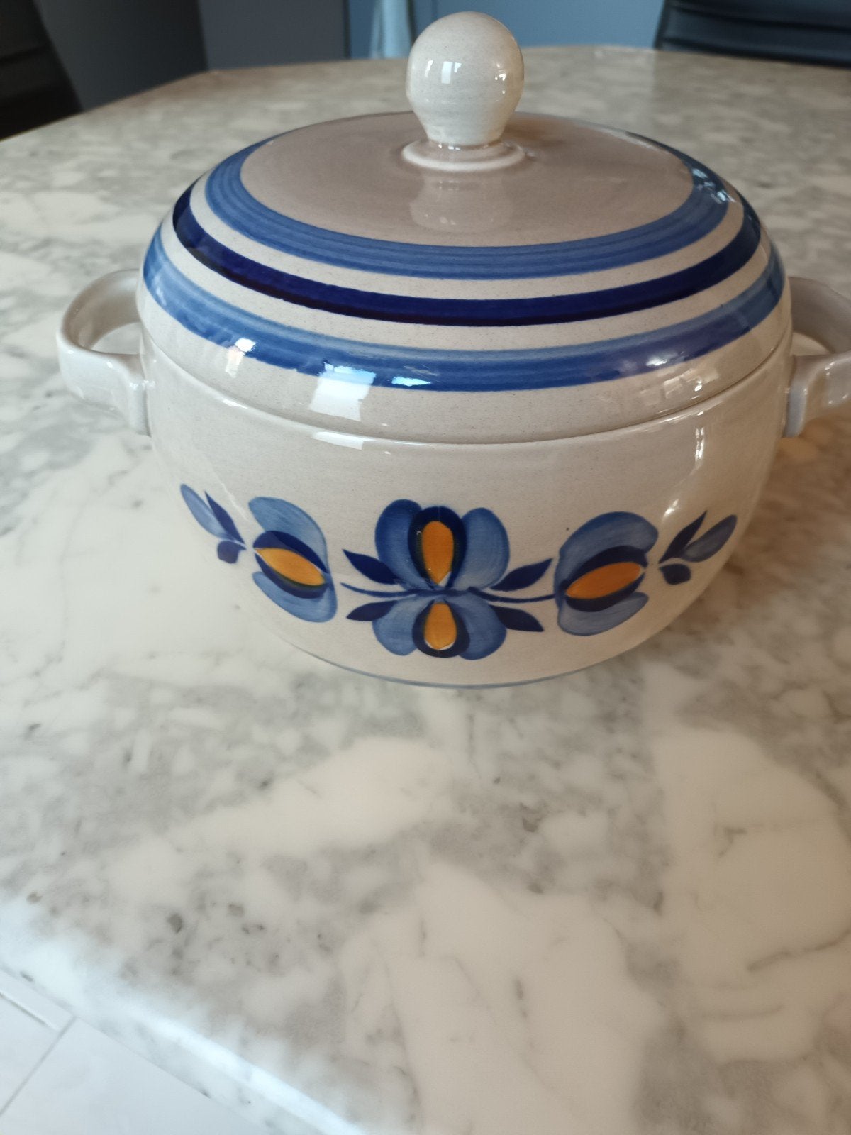 Soepterrine met deksel van Boch, Antiek en Kunst, Ophalen