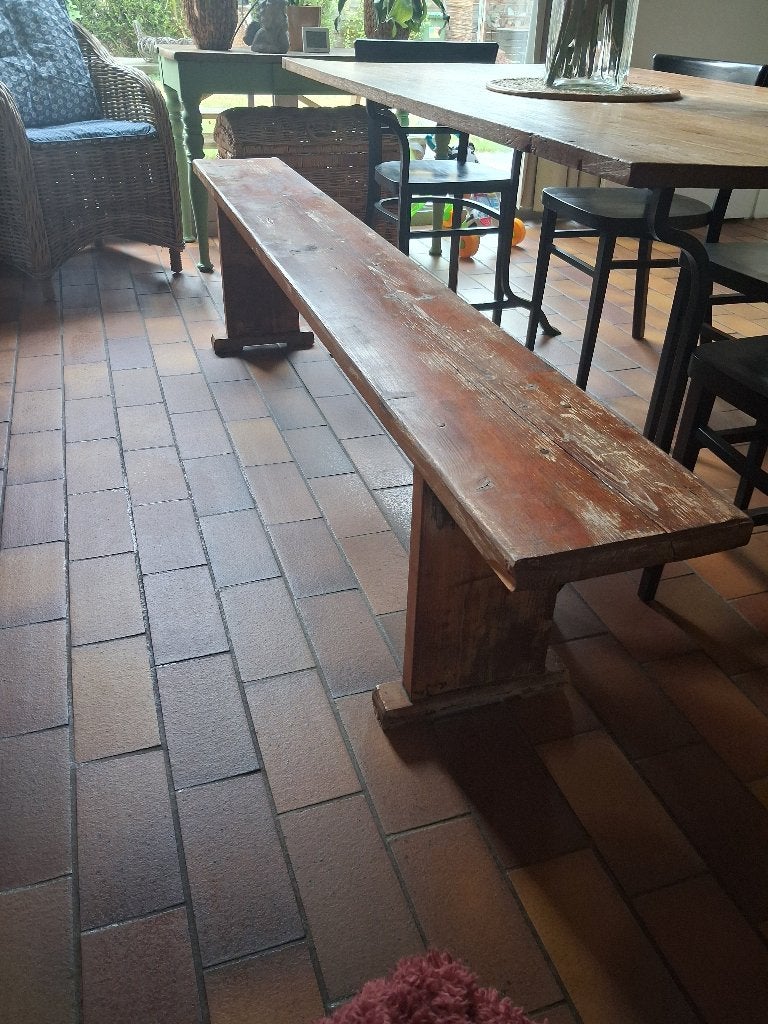 Oude houten bank, Antiek en Kunst, Ophalen
