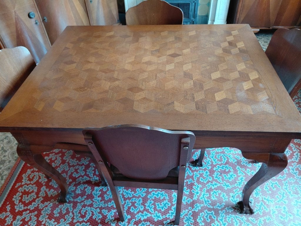 Salle à manger ancienne, Enlèvement, Utilisé, 4 à 6 chaises
