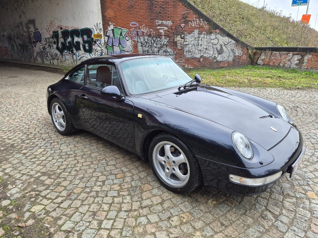 porsche 993 carrera, Auto's, Automaat, Achterwielaandrijving, Blauw, Leder