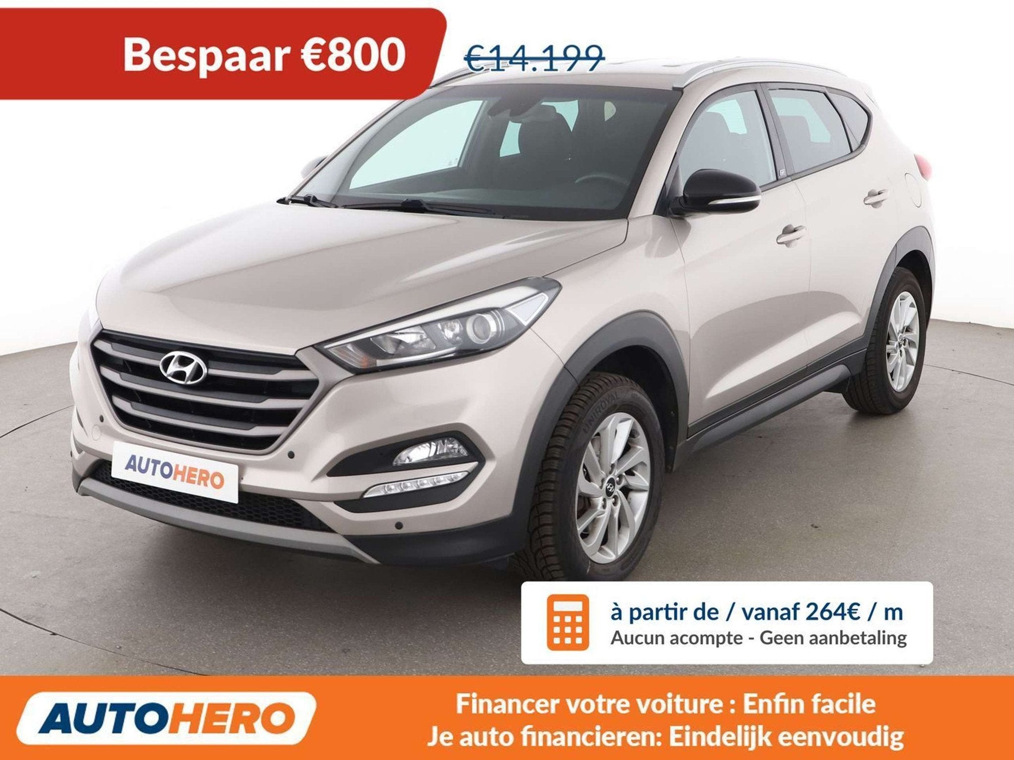 Hyundai Tucson 1.6 Advantage blue 2WD (bj 2018), Auto's, Voorwielaandrijving, Stof, Gebruikt, Wit