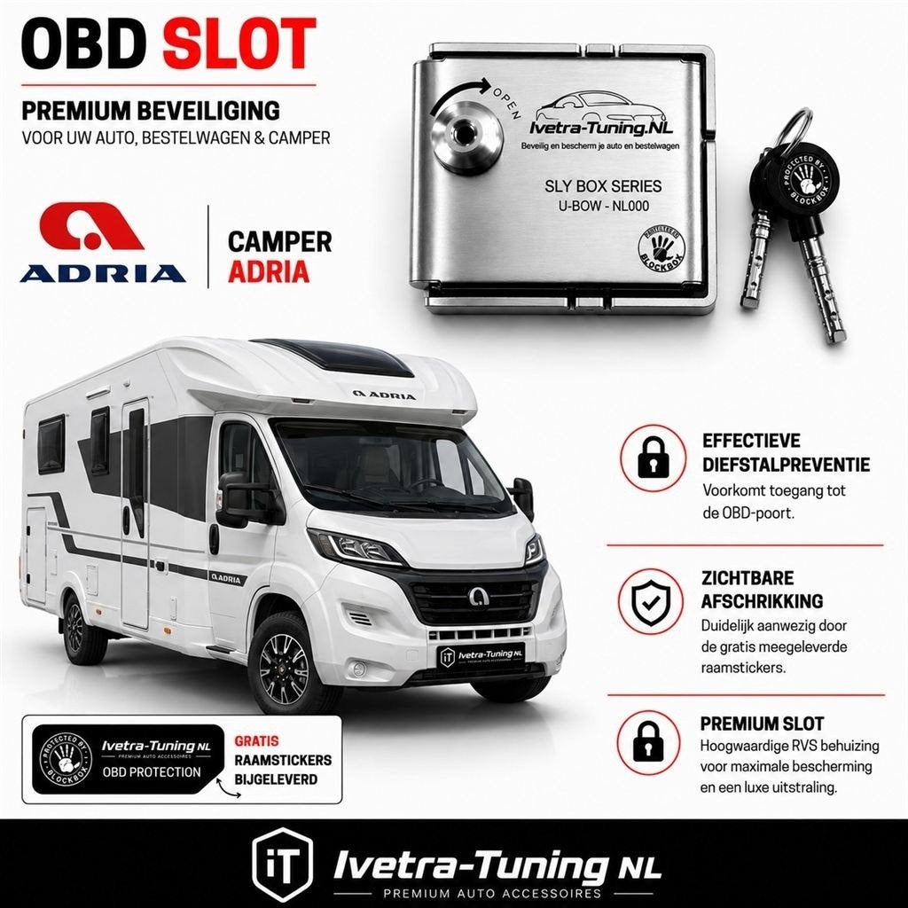OBD Slot Adria | OBD Beveiliging Adria, Caravans en Kamperen, Verzenden, Nieuw