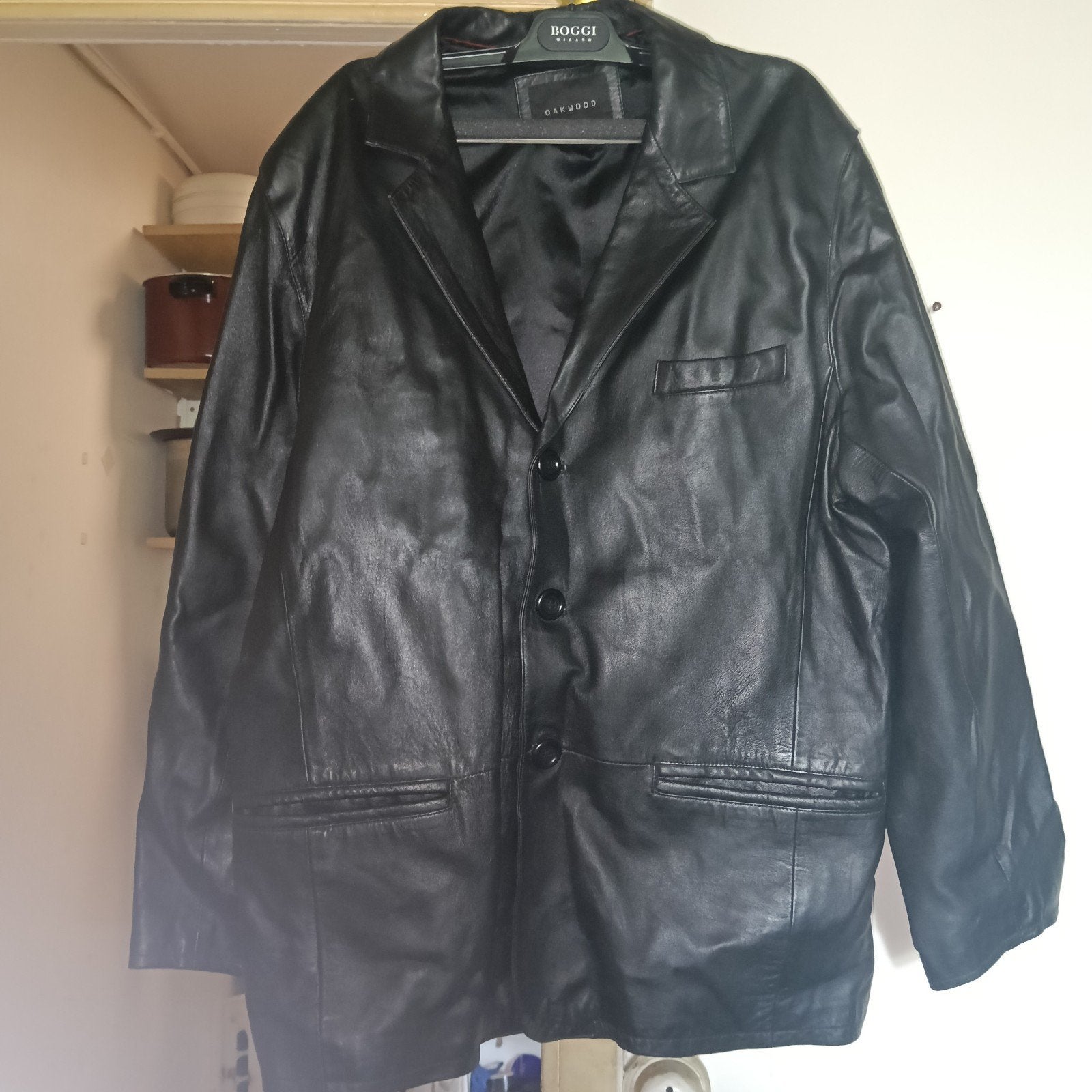 veste vrai cuir 14 homme et deux veste femme, Enlèvement, Comme neuf, Taille 48/50 (M), Noir