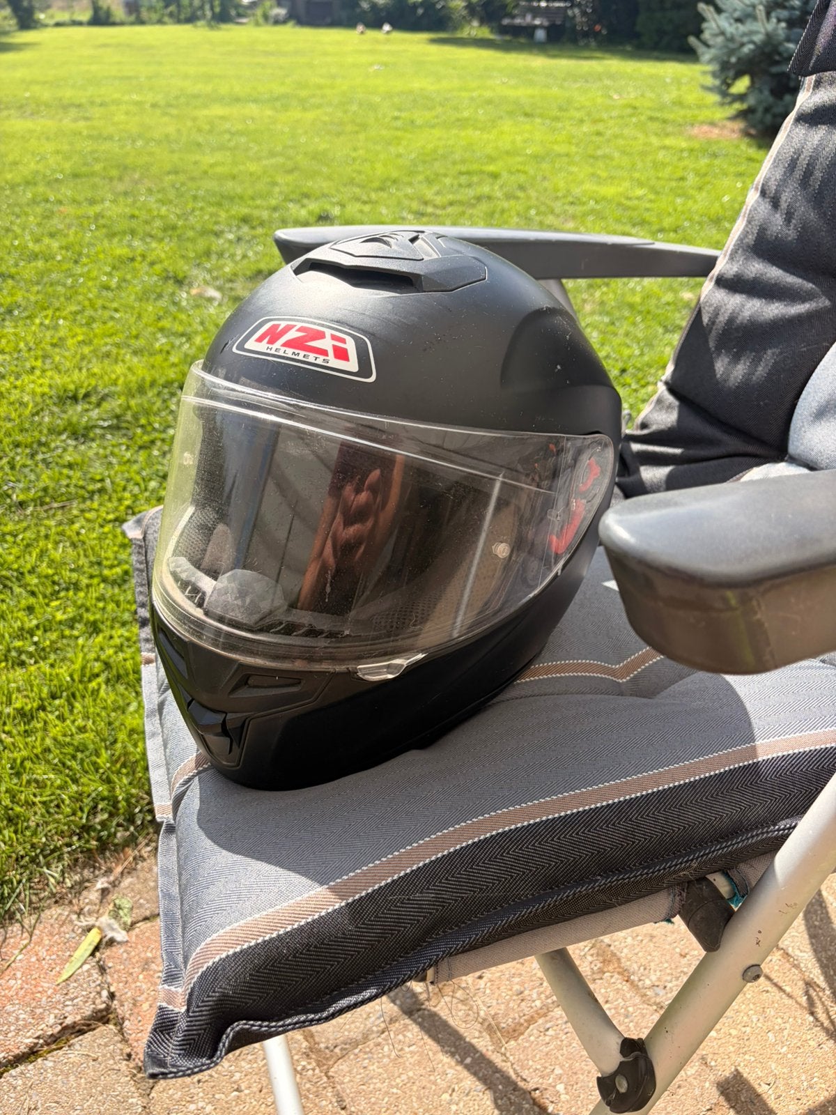 NZI motorhelm – mat zwart – integraalhelm, Vélos & Vélomoteurs, Casques de cyclomoteur, Enlèvement, Utilisé