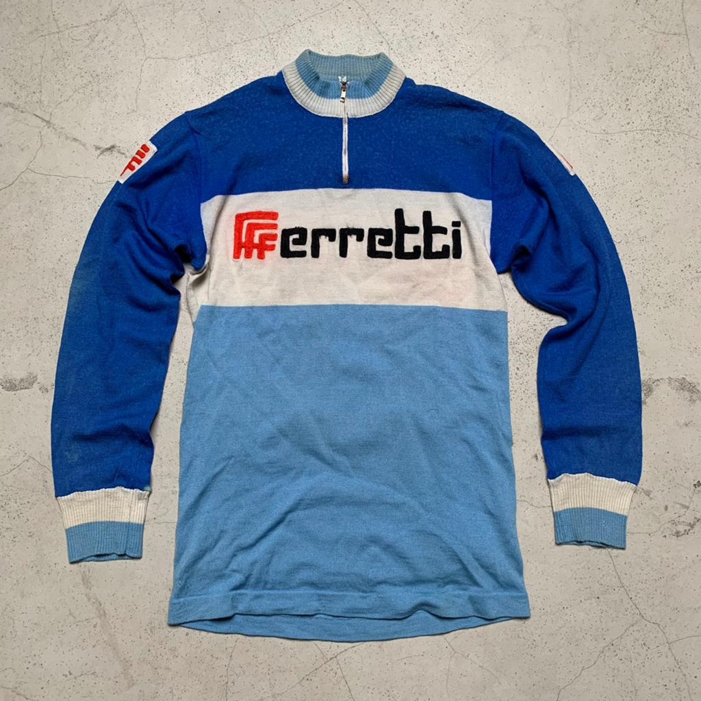 Ferretti koerstrui wielertrui  1969-71, Fietsen en Brommers, Fietsaccessoires | Fietskleding, Ophalen of Verzenden, Gebruikt, M