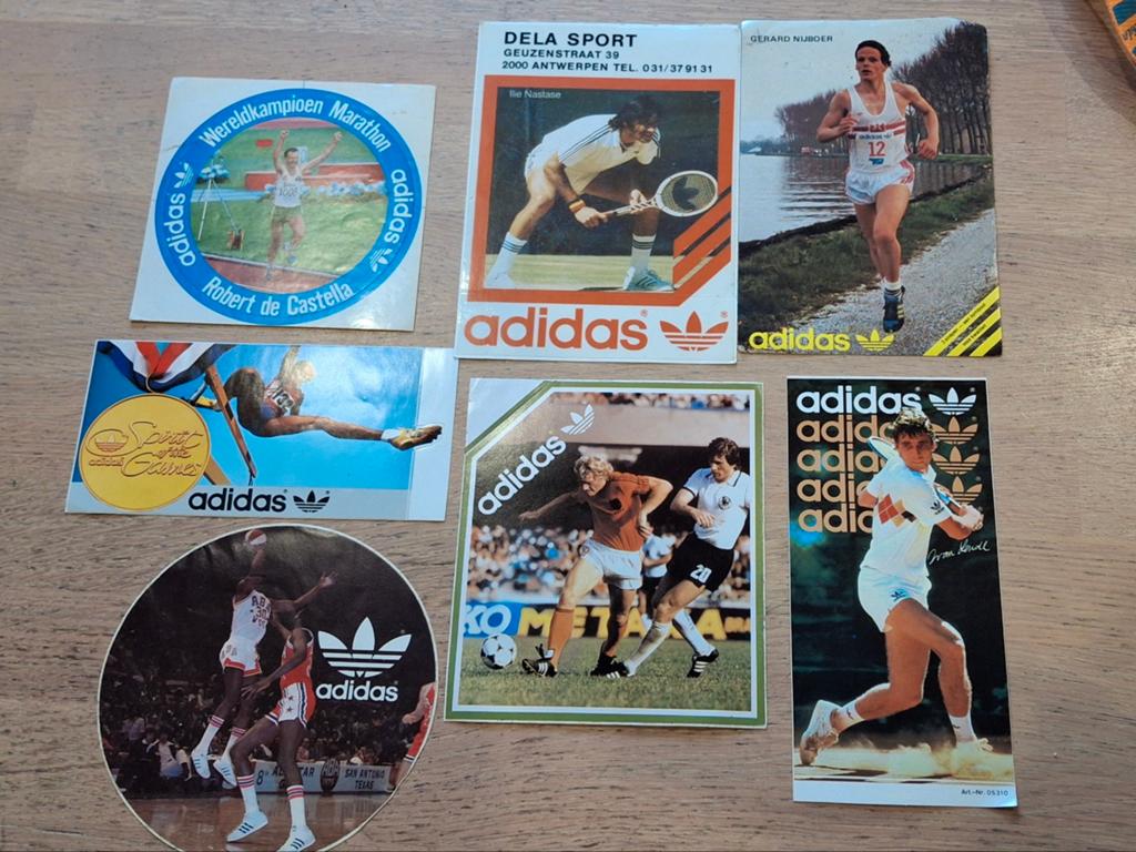 Lot stickers atleten sport sponsoring Adidas, Ophalen of Verzenden, Zo goed als nieuw, Sport