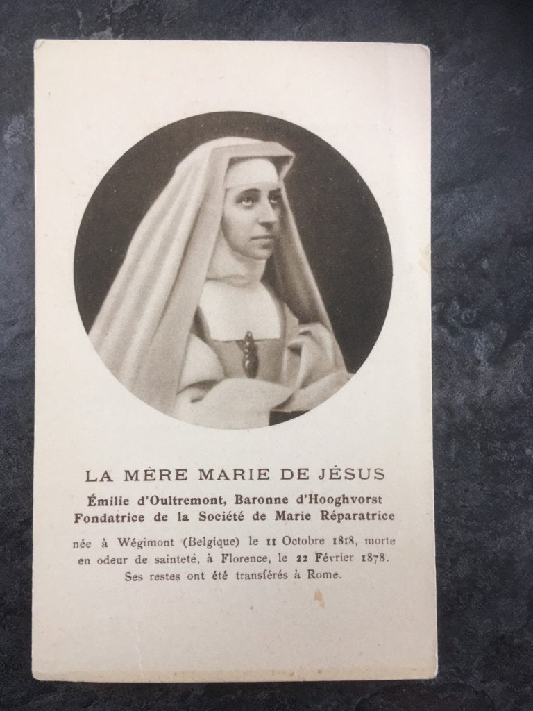 imprimé de prière Émilie d'Oultremont d'Hooghvorst, Enlèvement ou Envoi