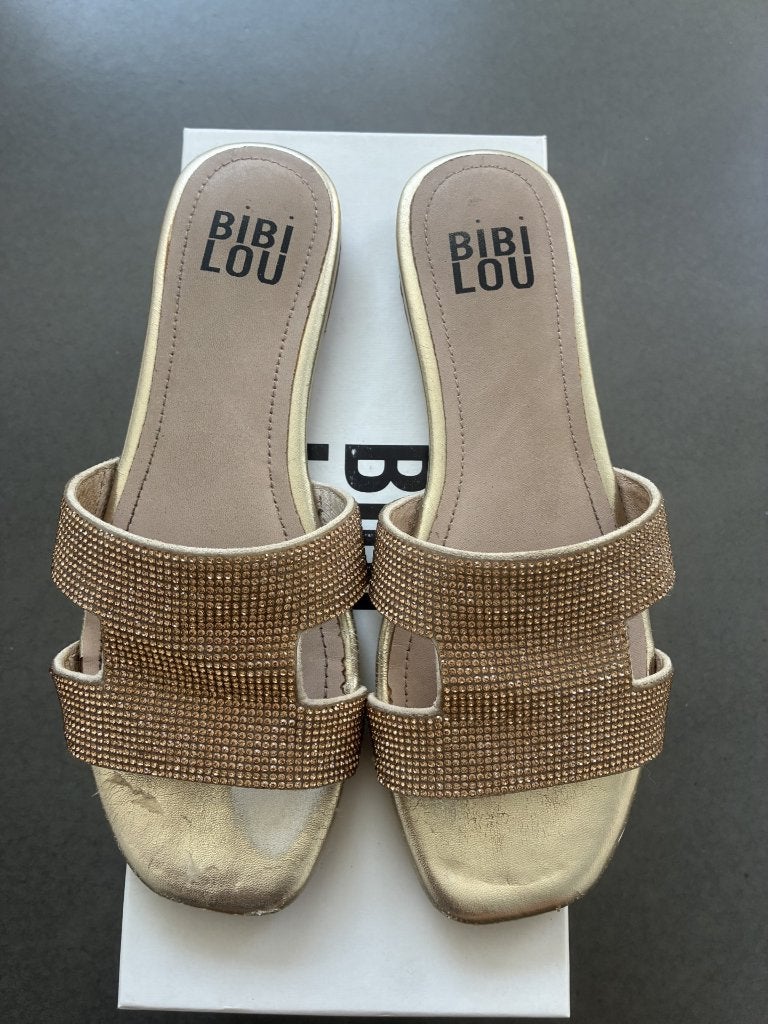 Chaussons Bibi Lou dorés taille 37, Enlèvement ou Envoi, Autres couleurs, Bibi Lou, Comme neuf