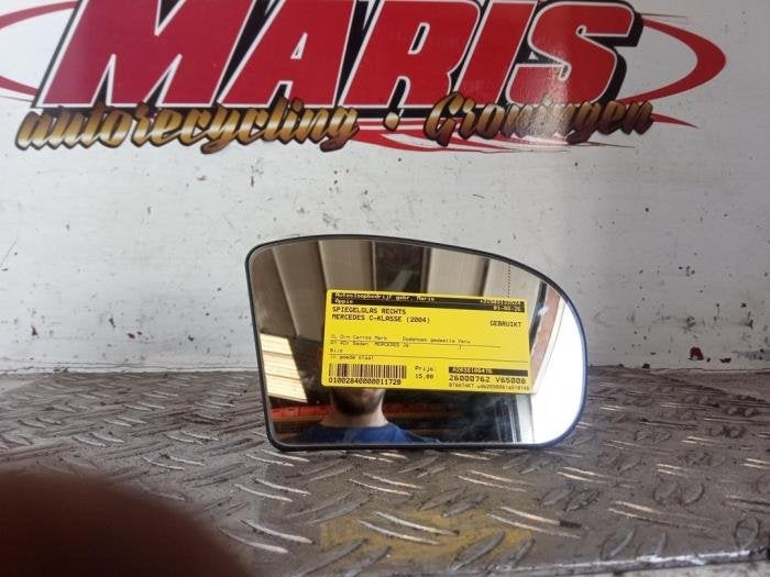 Glace rétroviseur droit d'un Mercedes C-Klasse, -, 3 mois de garantie, Utilisé, -