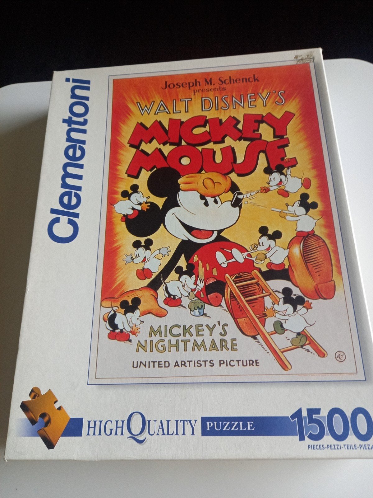 Clementoni puzzel Mickey Mouse, Ophalen of Verzenden, 500 t/m 1500 stukjes, Zo goed als nieuw, Legpuzzel