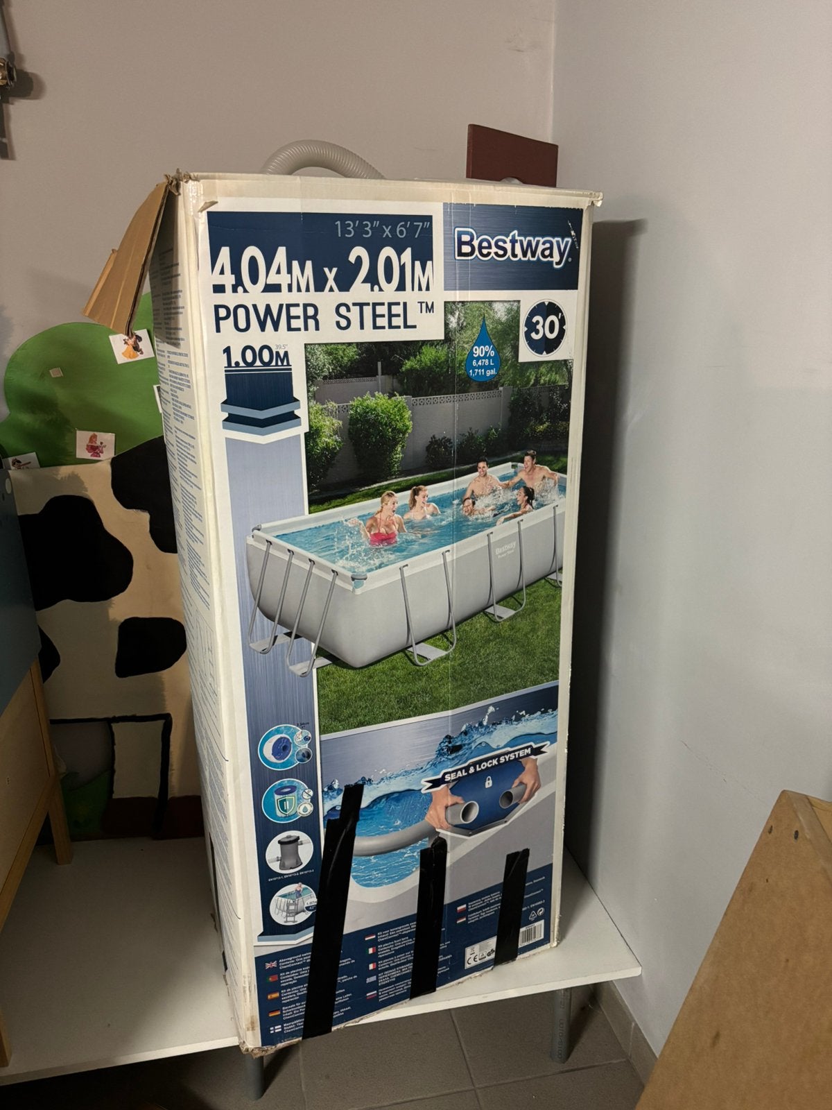 Bestway zwembad 4.04m x 2.01m & Flowclear filter, Ophalen, Gebruikt, 80 tot 120 cm, Opzetzwembad