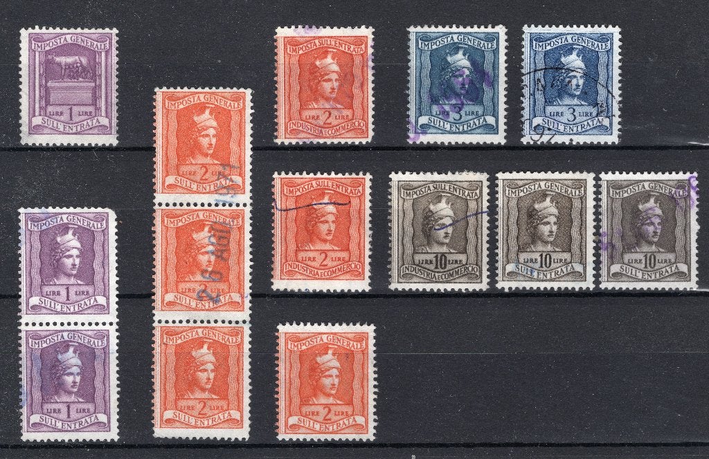 ITALIE Timbres fiscaux IMPOSTA GENERALE, Envoi, Affranchi
