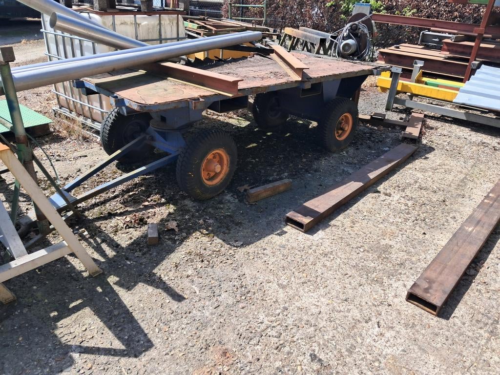 Transportkar voor heftruck / traktor, Ophalen