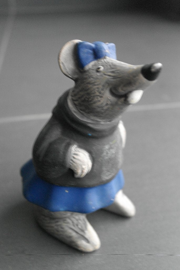 beeld grijze muis hoogte 14 cm, Ophalen of Verzenden, Zo goed als nieuw, Dier