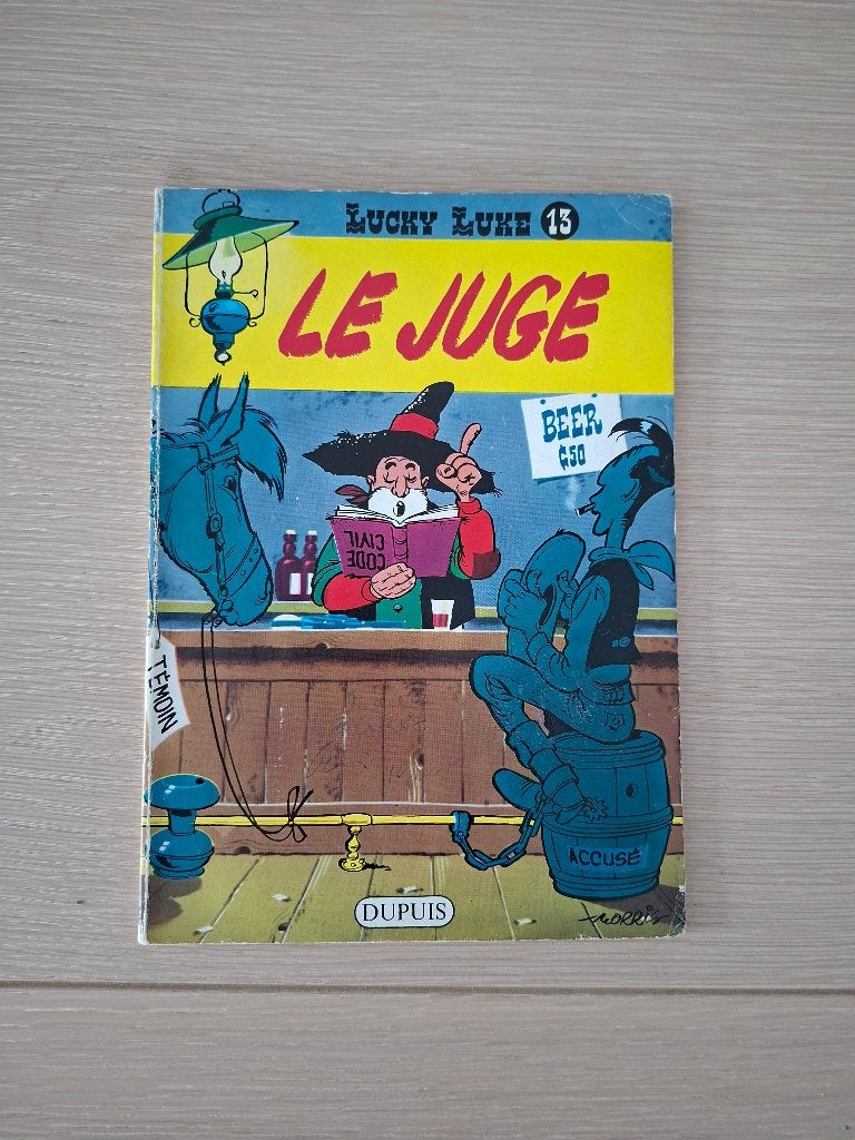 Lucky Luke - Le Juge  - DEDICACE MORRIS, Ophalen of Verzenden, Gelezen, Morris