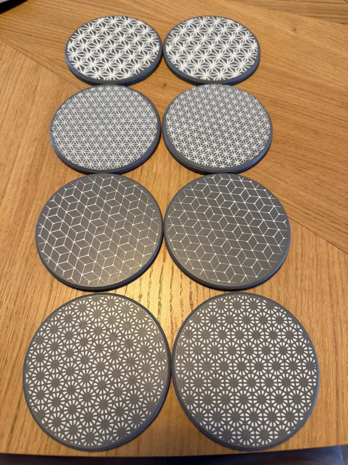 Onderzetters 8 stuks, Huis en Inrichting, Woonaccessoires | Onderzetters, Ophalen, Zo goed als nieuw, Hout