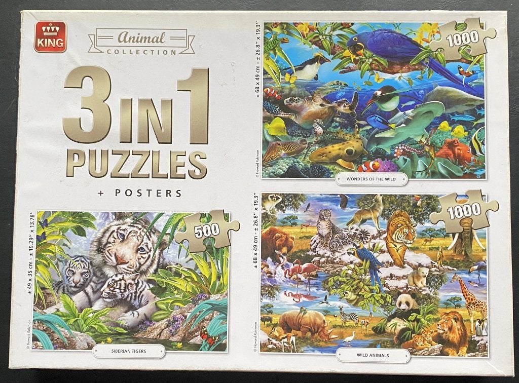 2 puzzels van King (1 x 500 stuks & 1 x 1000 stuks), Ophalen of Verzenden, Gebruikt