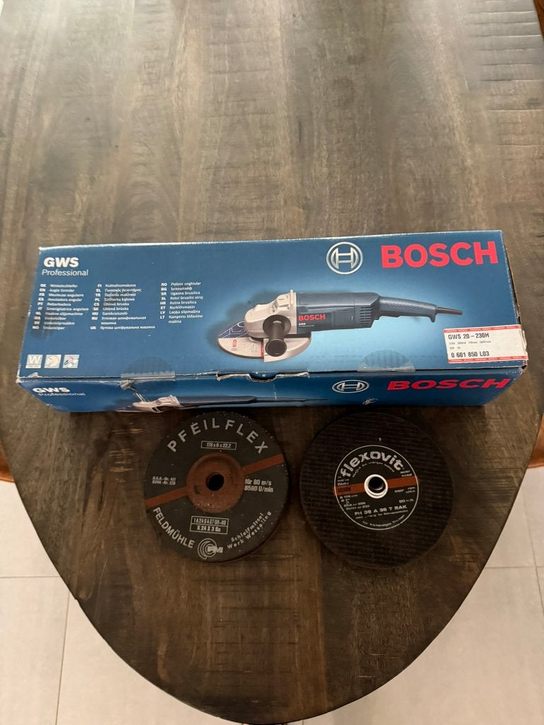 Slijpschijf GWS 20–230H Bosch Prof Nieuw + 13 schijven 178mm, Ophalen, Nieuw, Haakse handslijpmachine