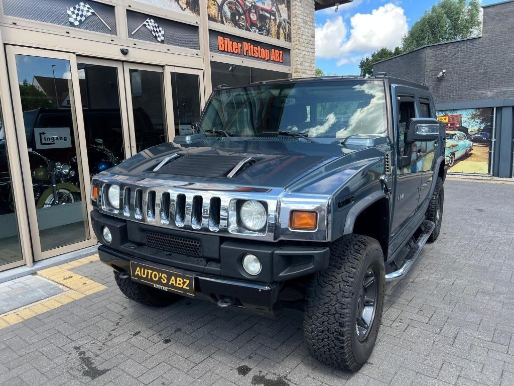 HUMMER H2 6.2 sut, Auto's, Automaat, 3500 cc, Blauw, Leder