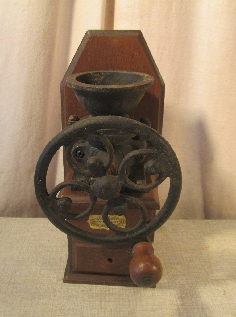 Mooie Antieke Metalen Koffiemolen, Antiek en Kunst, Ophalen of Verzenden