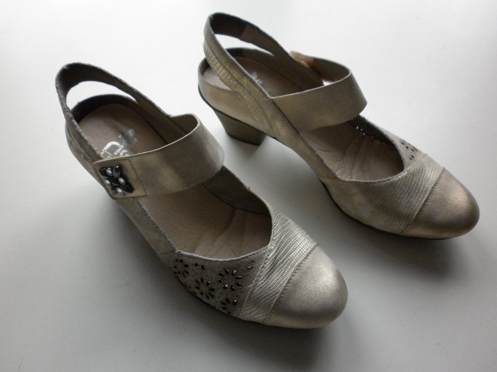 Lederen zomerschoenen „RIEKER” maat 39 als nieuw, Kleding | Dames, Schoenen, Ophalen, Beige, RIEKER, Zo goed als nieuw