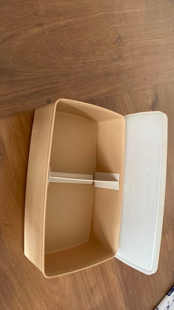 Tupperware vintage brooddoos met inleg en deksel, Ophalen, Gebruikt