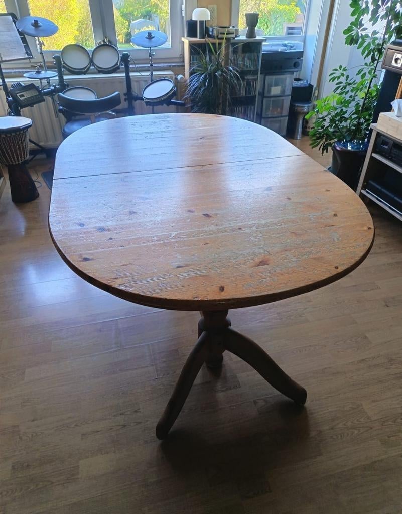 Table ovale PIN MASSIF + rallonge, Enlèvement, Ovale, Pin