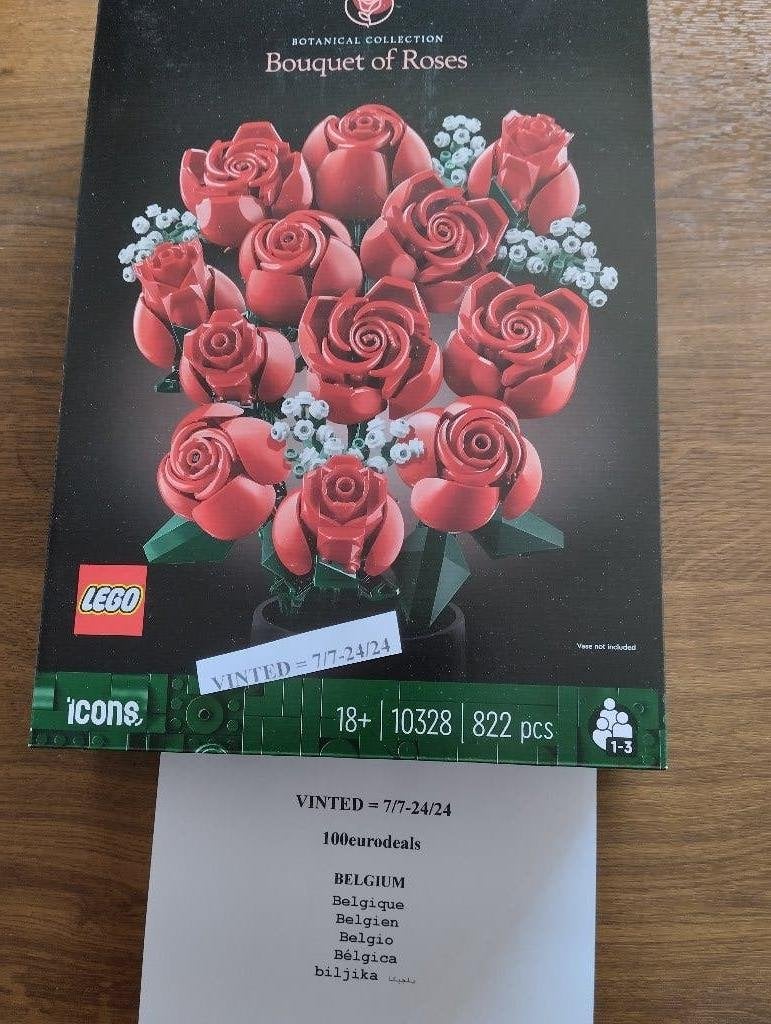 rozenboeket LEGO iconen - botanische collectie - 10328 -, Neuf, Lego, Ensemble complet, Non ouvert/scellé