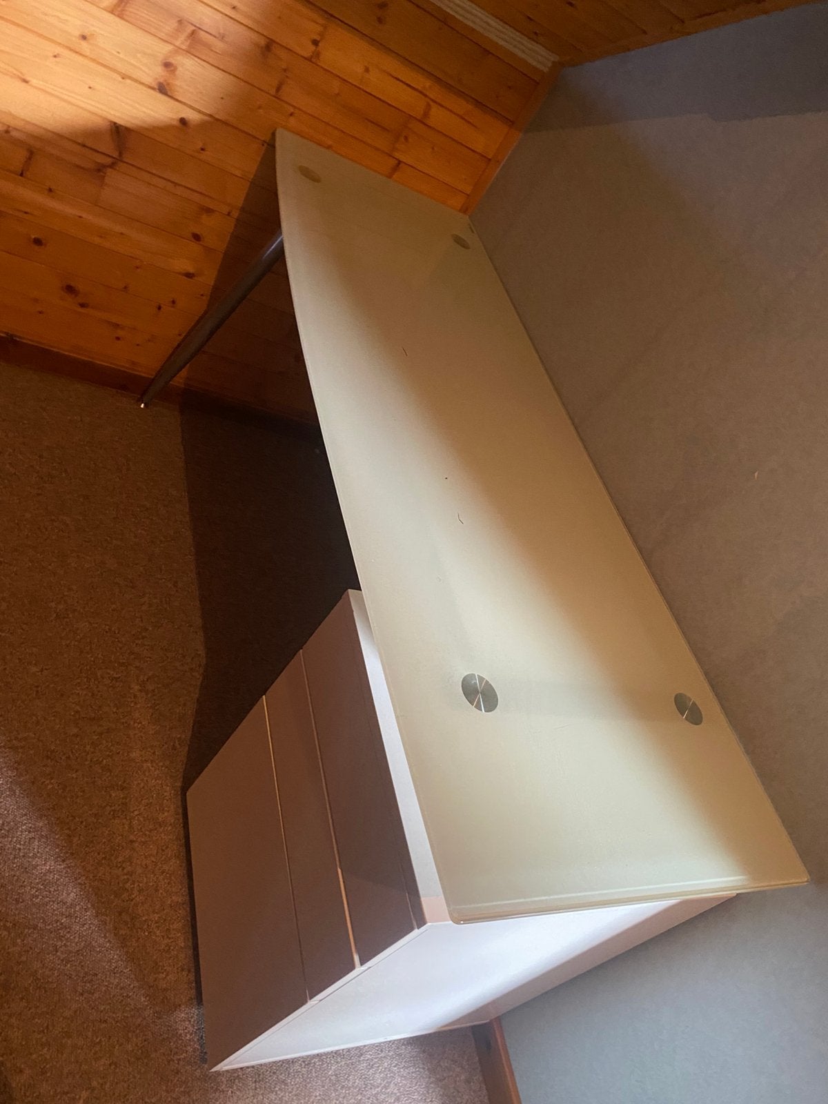 Glazen bureau, Ophalen, 100 tot 150 cm, Minder dan 100 cm, Met lade(s)