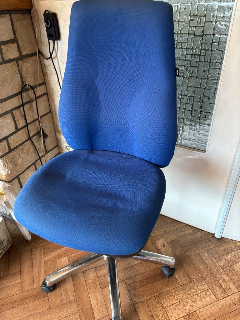 Bureaustoel, Huis en Inrichting, Ophalen, Gebruikt, Blauw, Bureaustoel