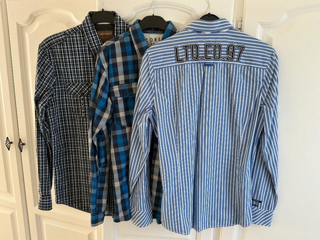 6 hemden Gaastra, Angelo Litrico, WE & Jack & Jones, Kleding | Heren, Gaastra, Blauw, Zo goed als nieuw, Halswijdte 39/40 (M)