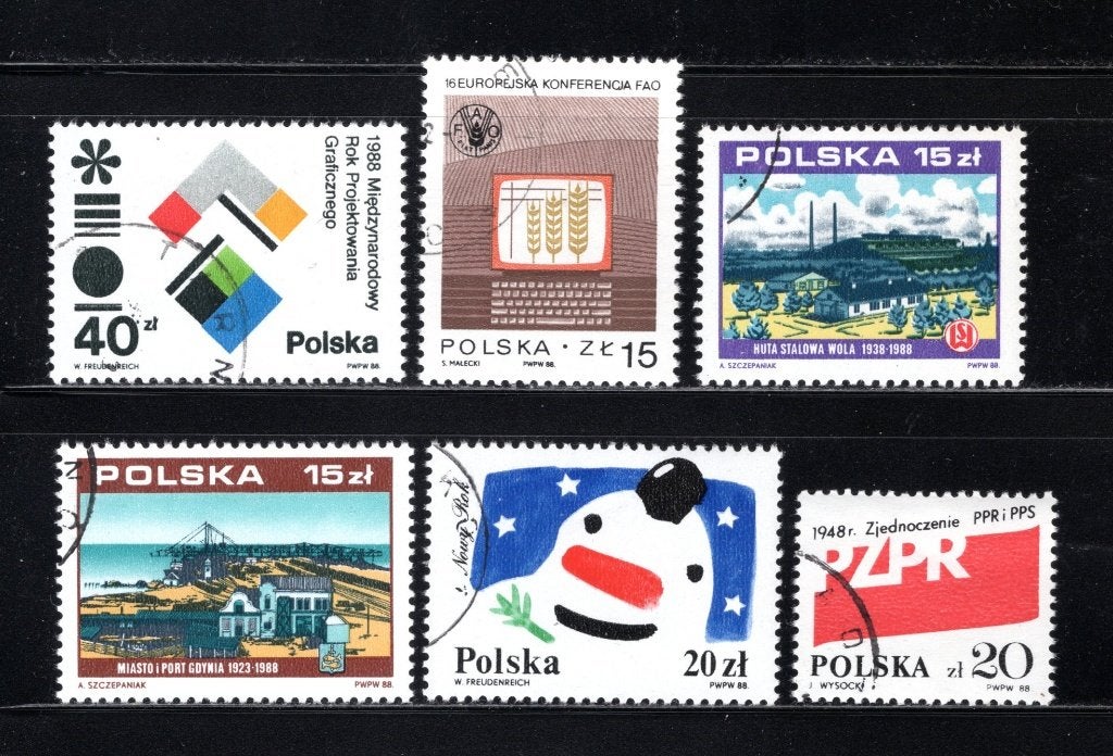 POLEN Lot 1988 gestempeld, Verzenden, Polen, Gestempeld