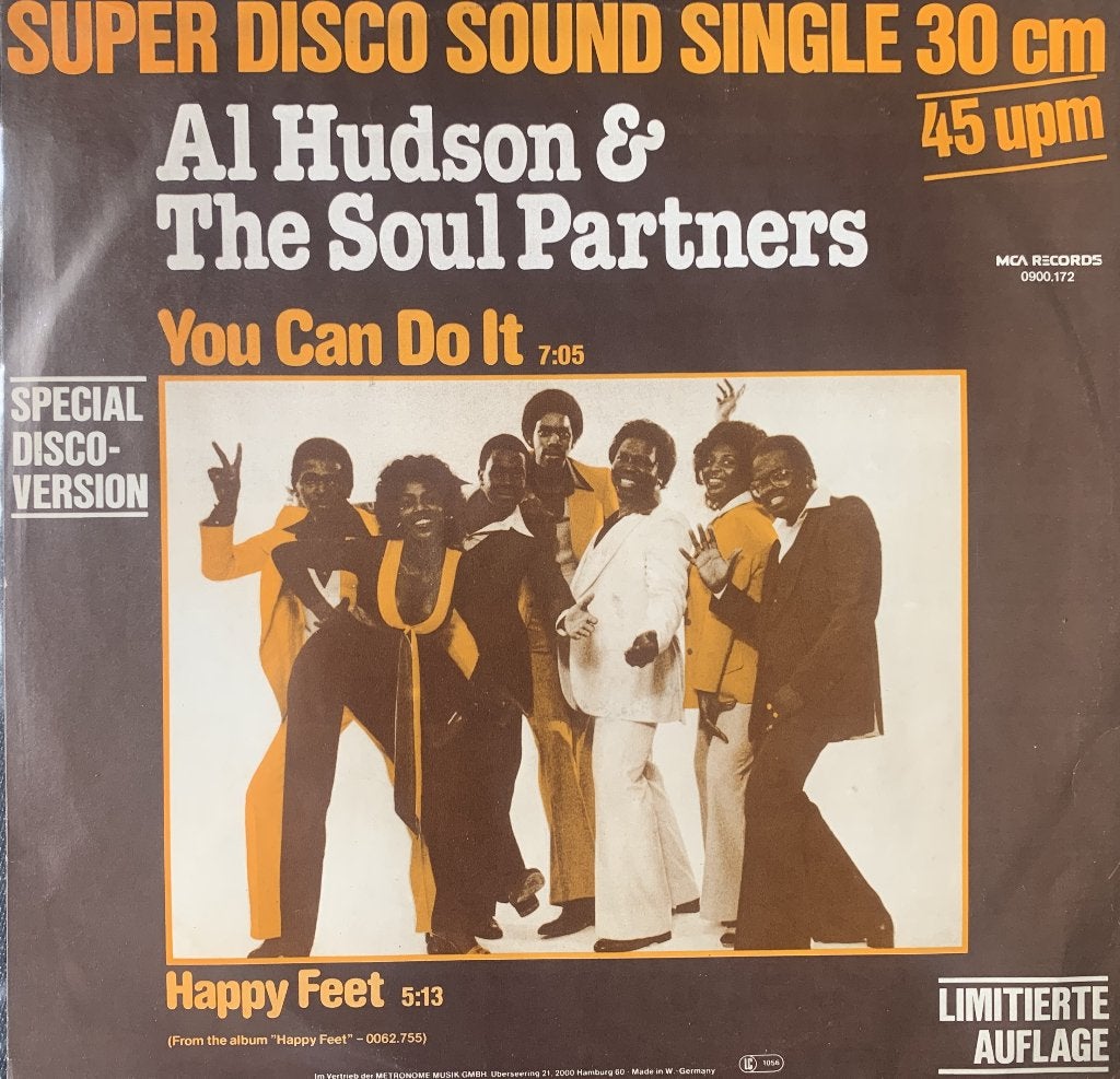 Al Hudson & The Partners – You Can Do It / Happy Feet, CD & DVD, Vinyles | Dance & House, Enlèvement ou Envoi, Disco