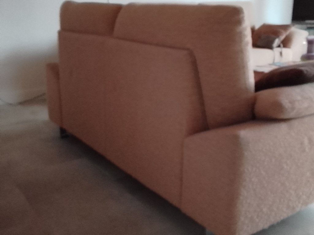 salon comprenant 2 divans en tissu beige, Enlèvement, Utilisé, Tissus, Moderne