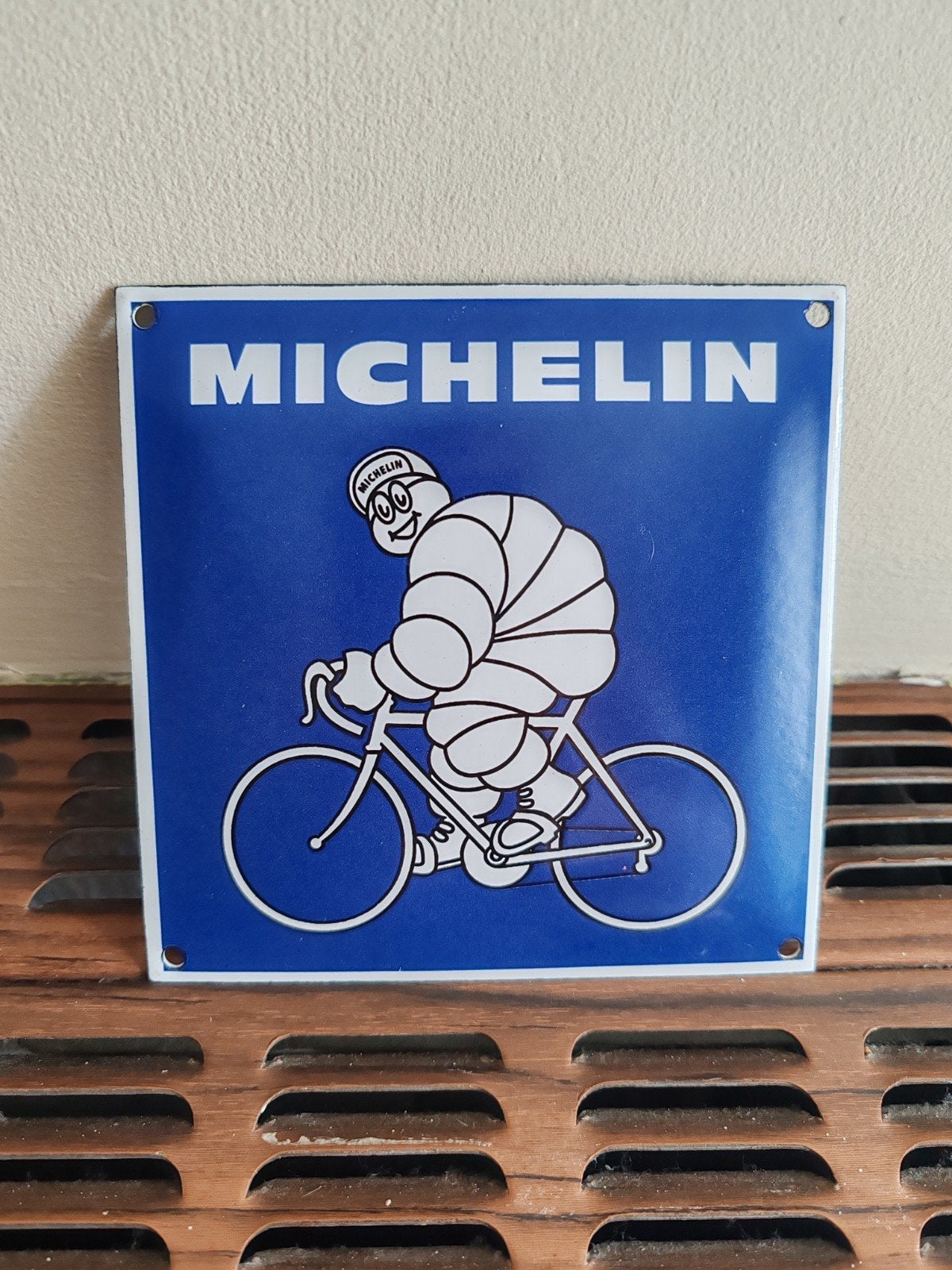 Geëmailleerde Michelin-plaat, Verzamelen, Ophalen of Verzenden, Zo goed als nieuw, Reclamebord