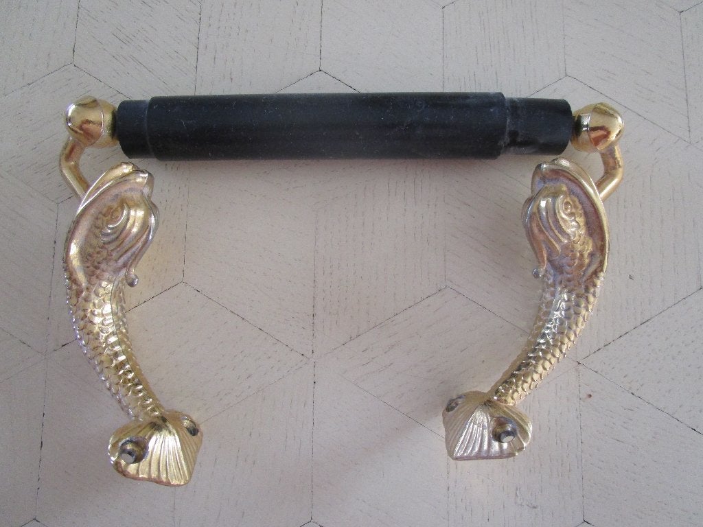 vintage koperen wc rolhouder, Ophalen