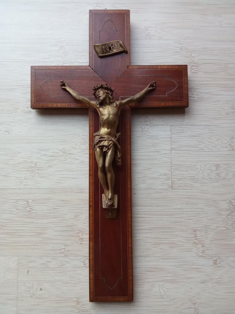 Kruisbeeld  corpus Christi in brons, Collections, Religion, Utilisé, Christianisme | Catholique, Enlèvement ou Envoi
