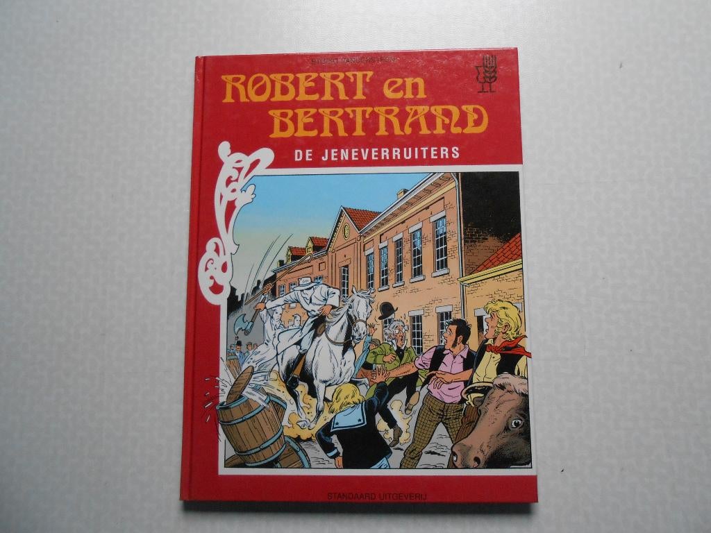 Robert en Bertrand De jeneverruiters 1989 Reclame jenevermus, Neuf, Enlèvement ou Envoi, Willy Vandersteen, Une BD