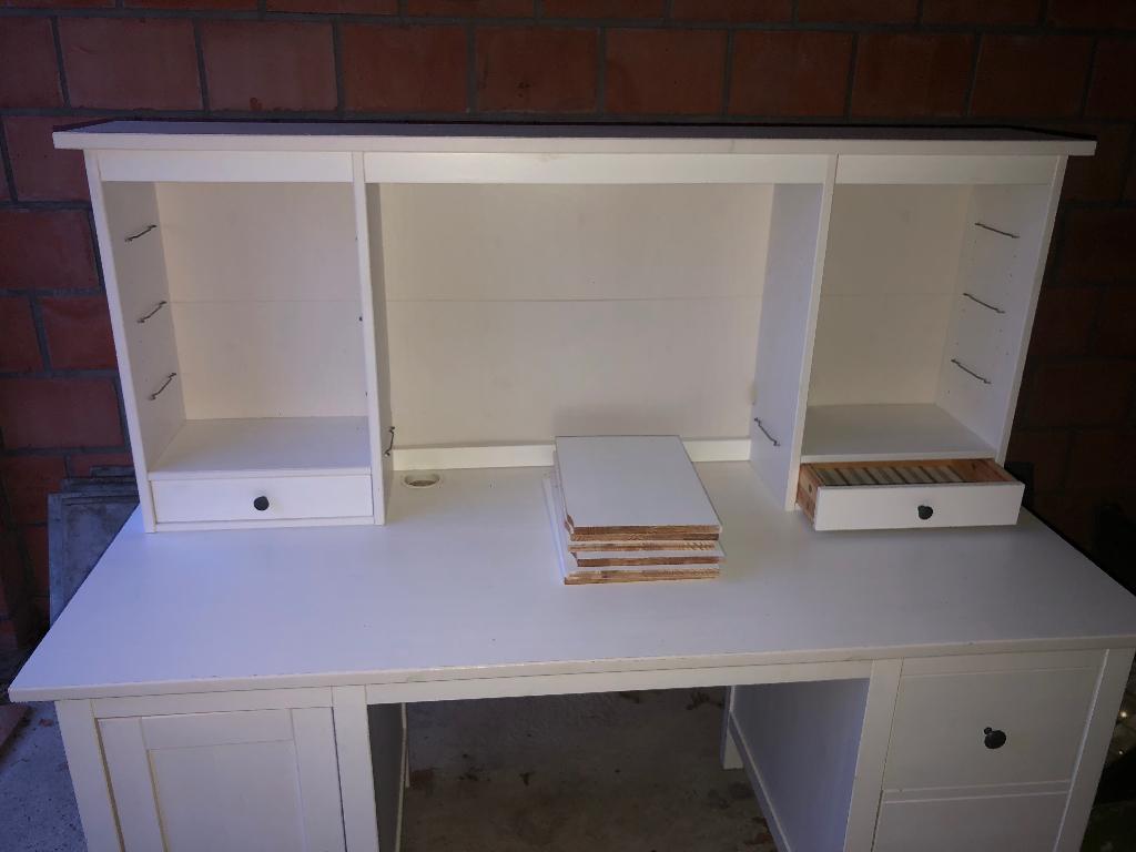 Bureau met opzetstuk, Huis en Inrichting, Ophalen, 155 cm, Hout, Schoolbureau