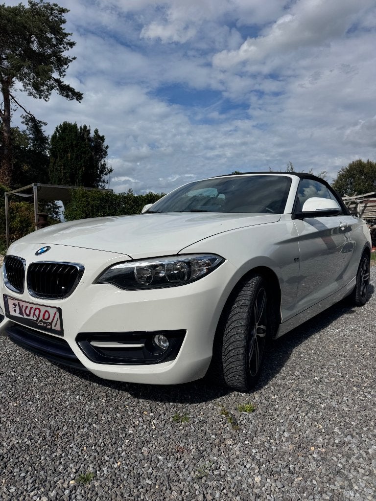 BMW 218i Cabrio - Sport line, Autos, 100 kW, Euro 6, Cabriolet, Noir