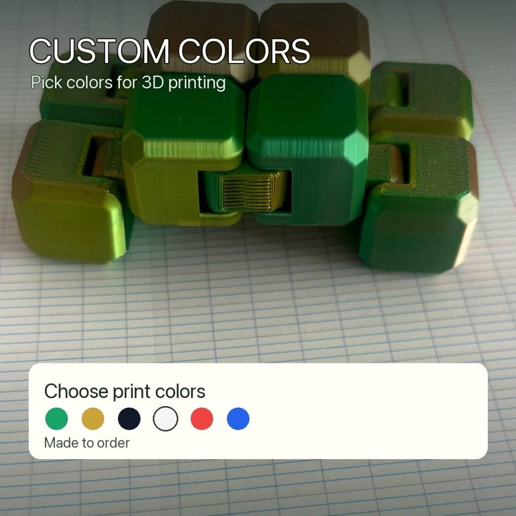 Fidget cube hoekmodel - antistress speelgoed - 3D geprint, Hobby & Loisirs créatifs, Sport cérébral & Puzzles, Envoi, Moins de 500 pièces
