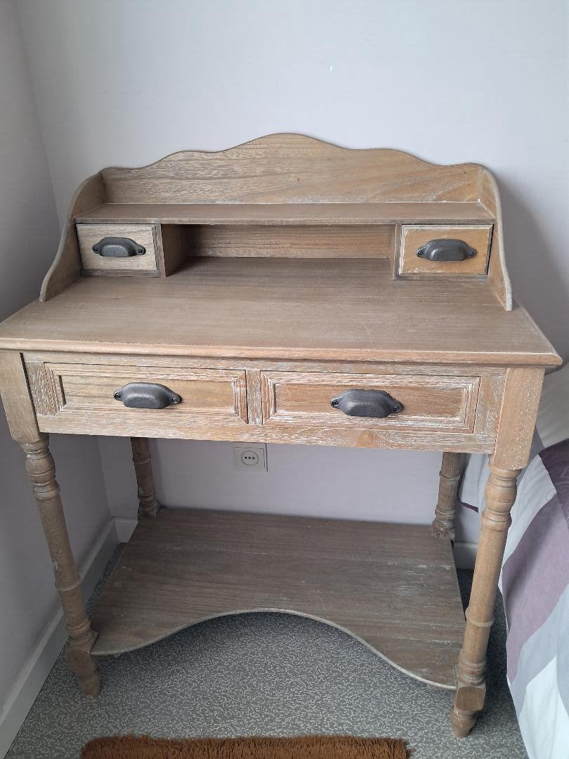 Bureau tafeltje, Enlèvement, Comme neuf, Bois, Moins de 100 cm